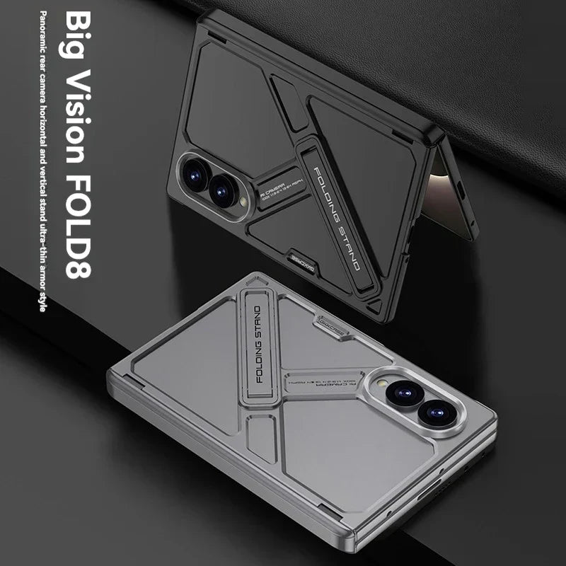 Armor Stand Case with Glass for Samsung Galaxy Z Fold 8 / 7 / 6